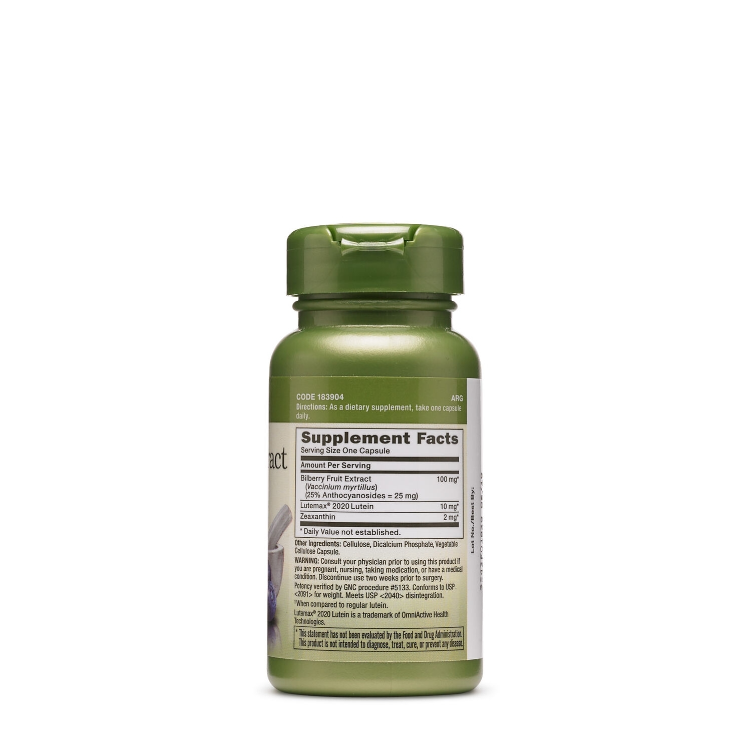 Extract de afine si luteina Herbal Plus, 60 capsule, GNC