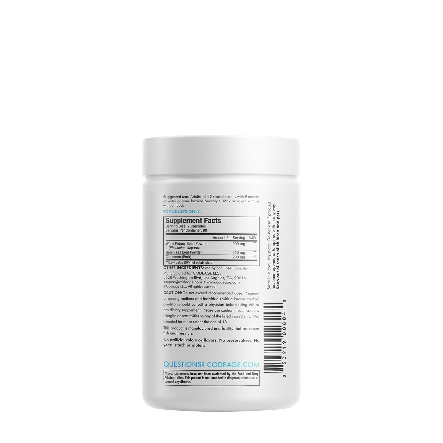 Formula pentru inhibarea asimilarii de carbohidrati, 180 capsule, Code Age