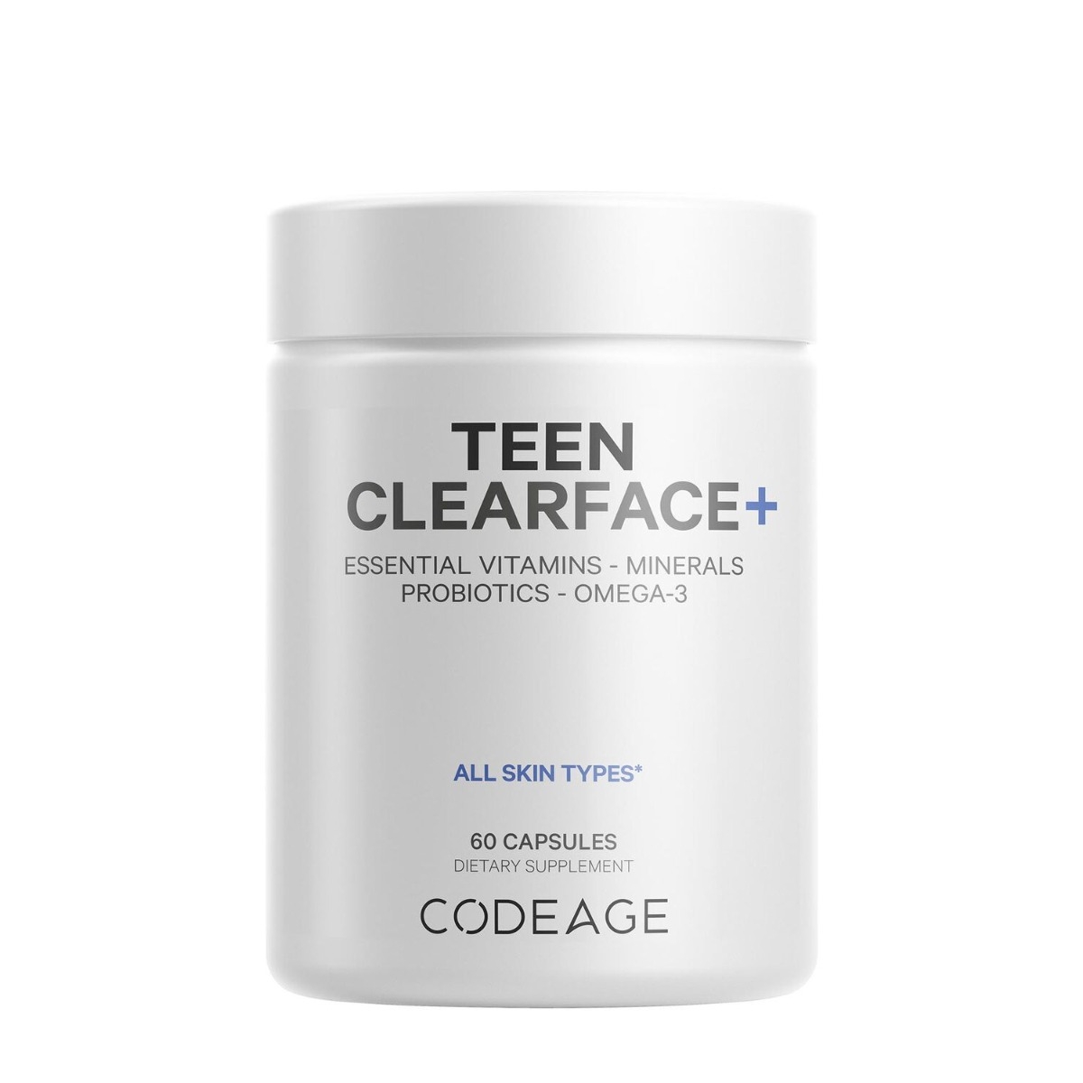 Multivitamine pentru adolescenti pentru ten sanatos CodeAge, 60 capsule, GNC