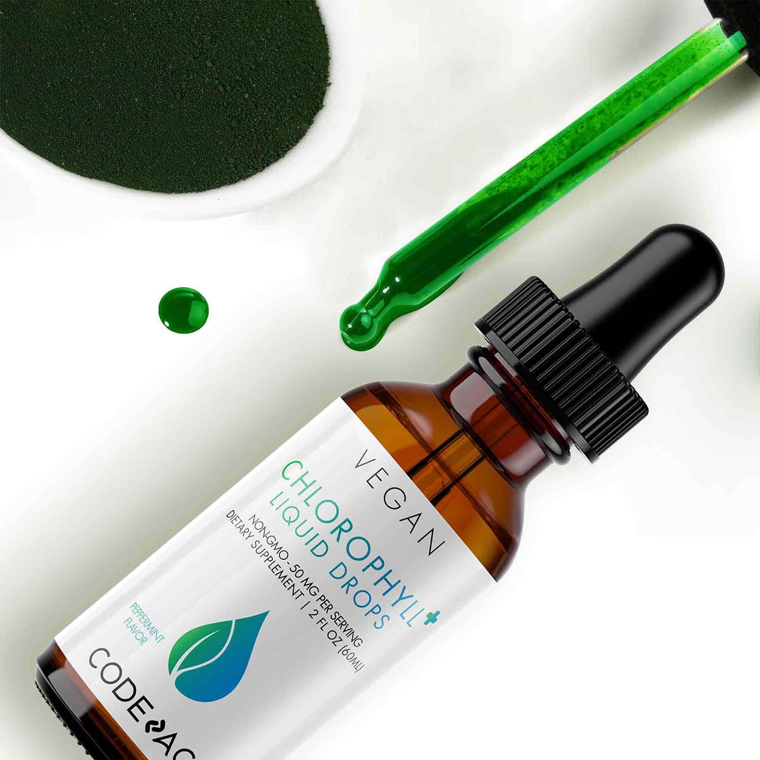 Clorofila lichida cu aroma de menta, 60 ml, Code Age