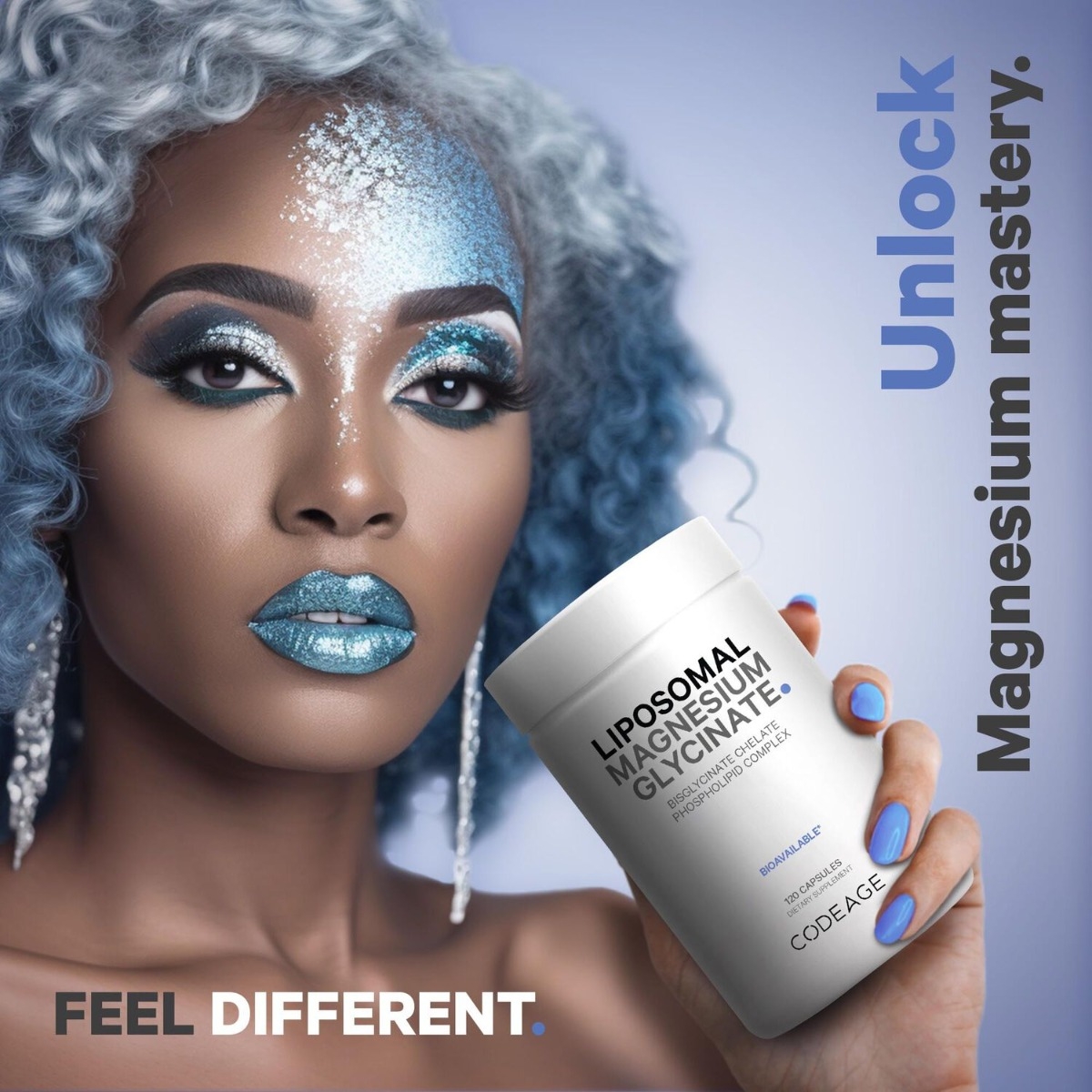 Magneziu bisglicinat lipozomal cu bioperine CodeAge, 120 capsule, GNC