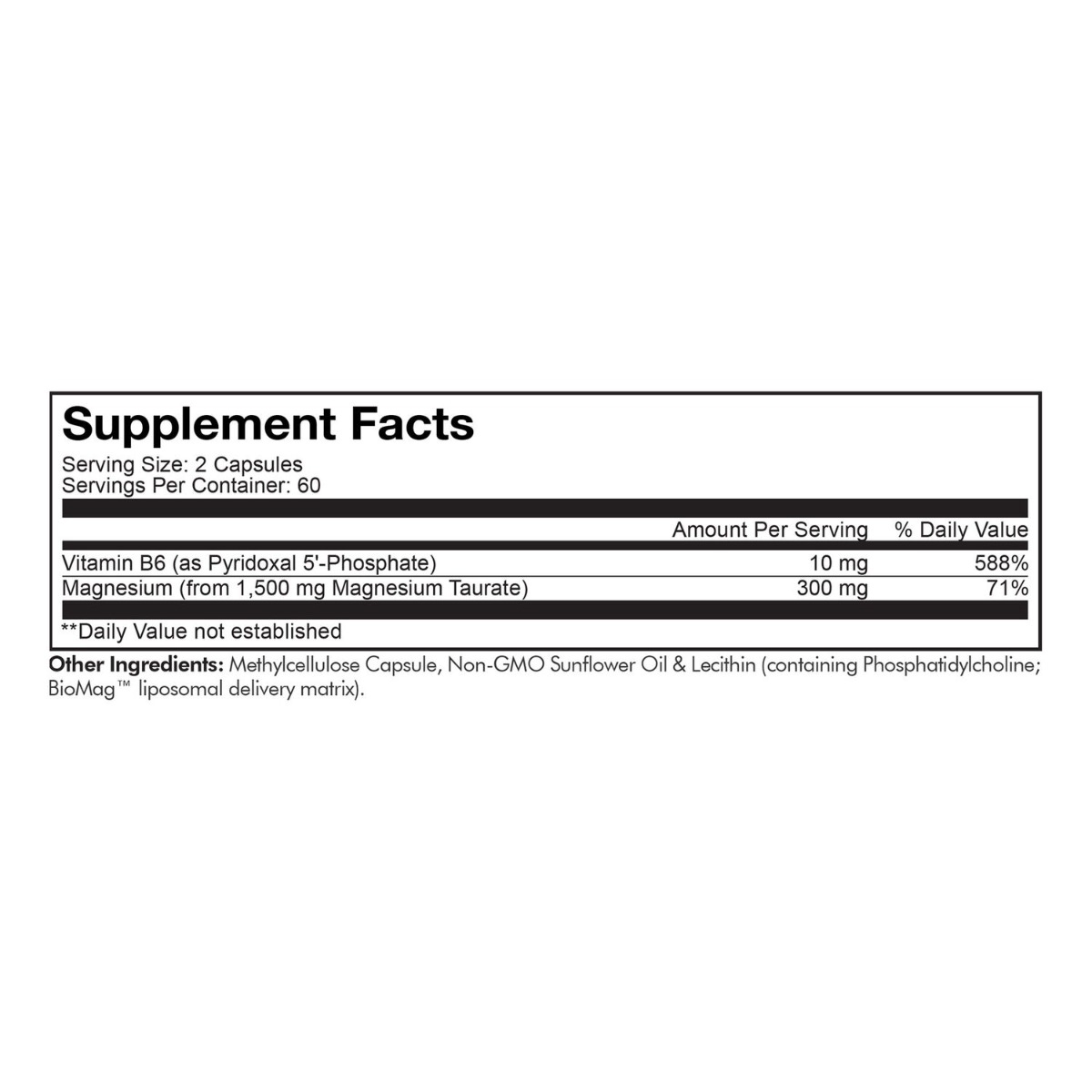 Magneziu taurat lipozomal cu vitamina B6 CodeAge, 120 capsule, GNC