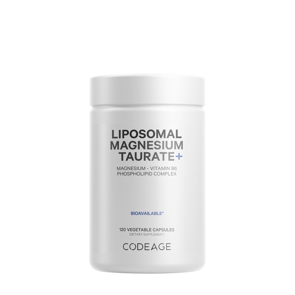 Magneziu taurat lipozomal cu vitamina B6 CodeAge, 120 capsule, GNC