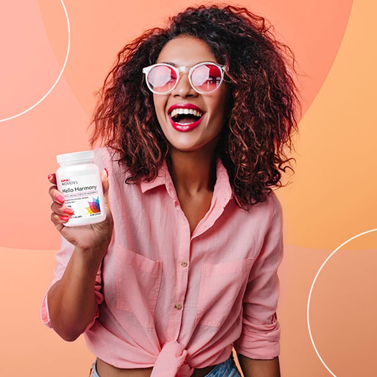 Formula pentru echilibrul hormonal, emotional si elasticitatea pielii femeilor Women`s Hello Harmony PMS, 90 capsule, GNC