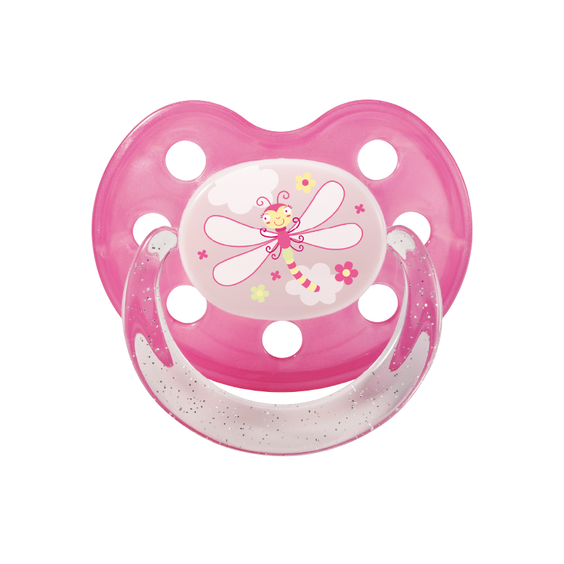 Baby Nova suzeta silicon ortodontica cu inel 2 buc 0-6 luni fetita