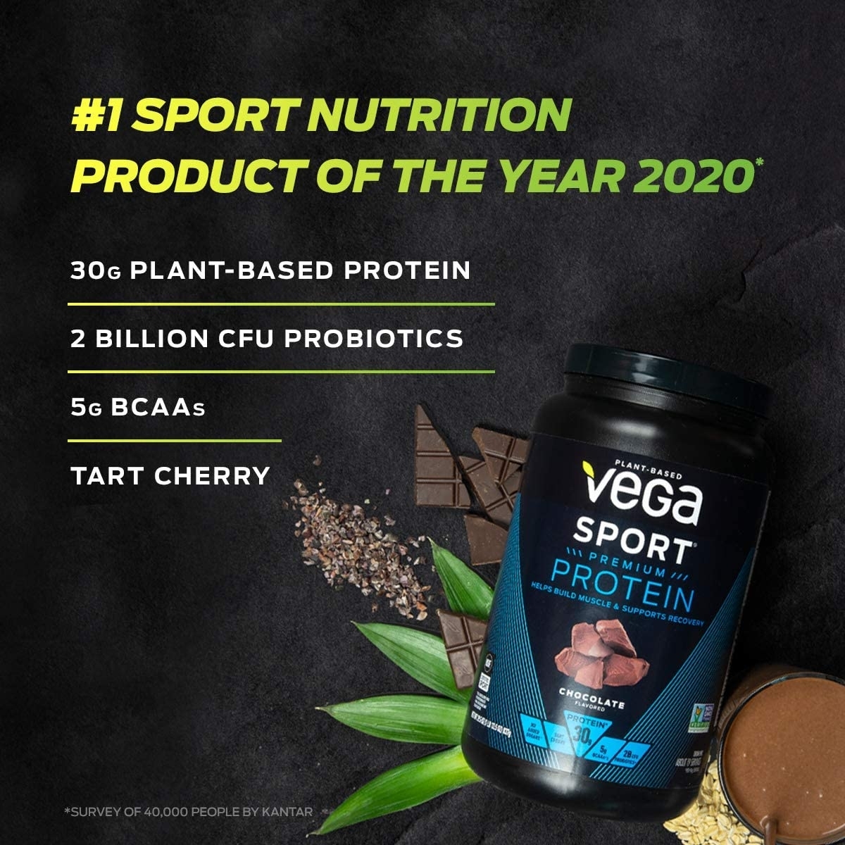 Proteina vegetala cu aroma de ciocolata, 837 g, Vega
