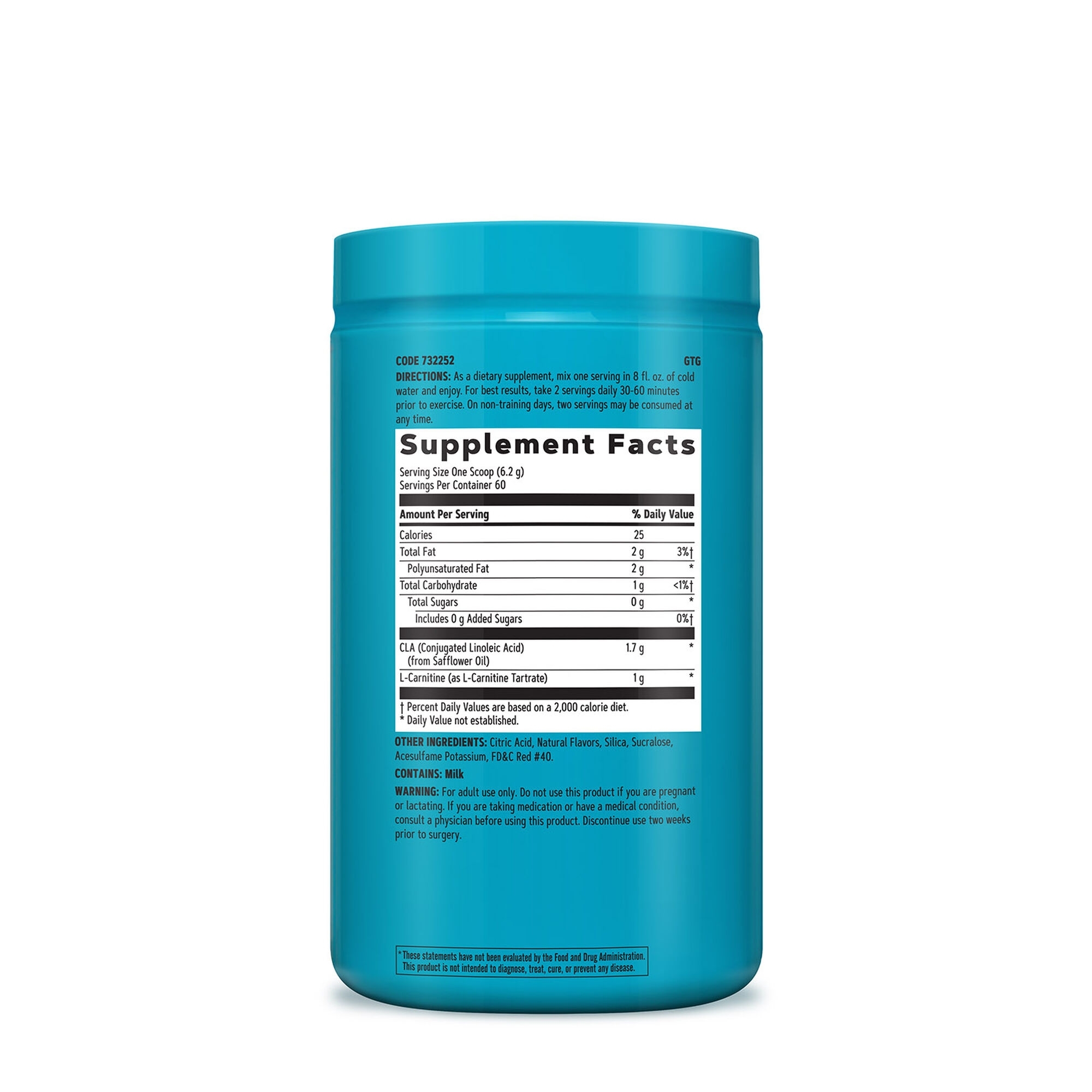 CLA acid linoleic conjugat si carnitina cu aroma de serbet de fructe de padure Total Lean, 372 g, GNC