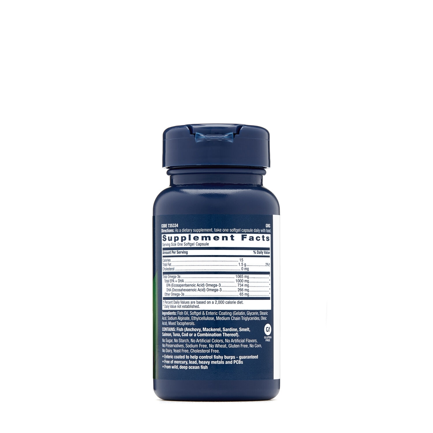 Ulei de peste 1000 mg omega-3 EPA si DHA Triple Strength, 30 capsule, GNC