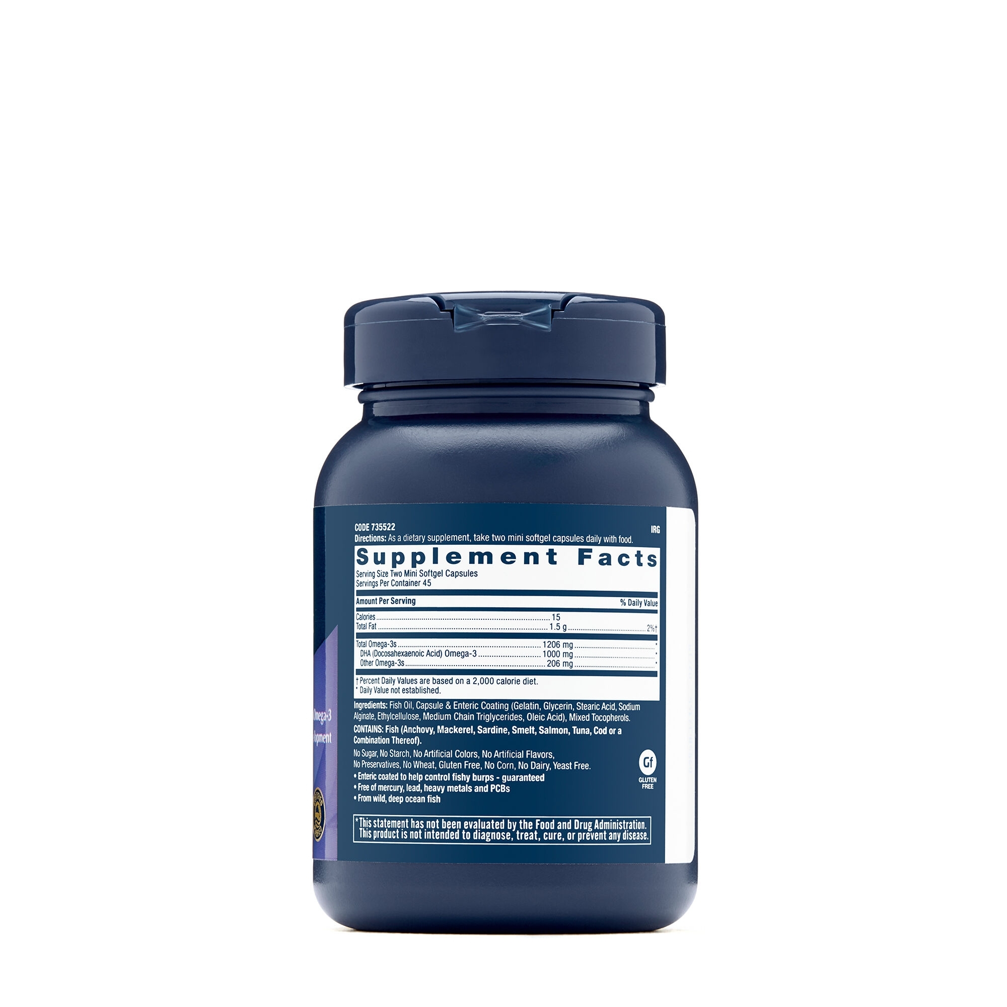 Acizi grasi DHA omega-3 1000 mini Triple Strength, 90 capsule, GNC