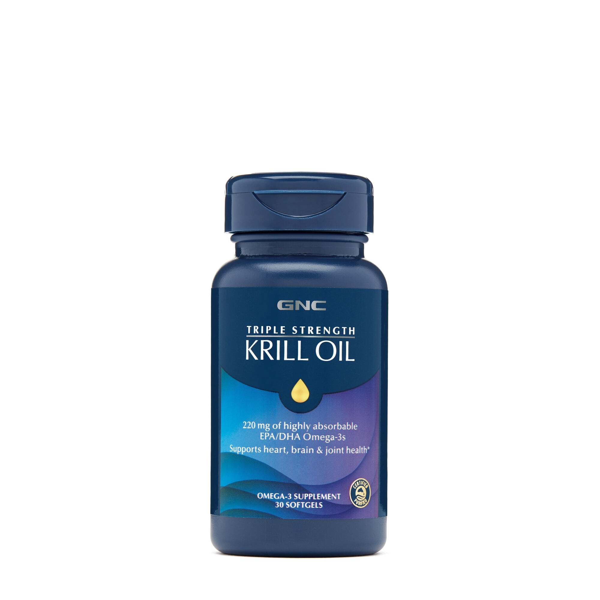 Ulei de krill Triple Strength, 30 capsule, GNC