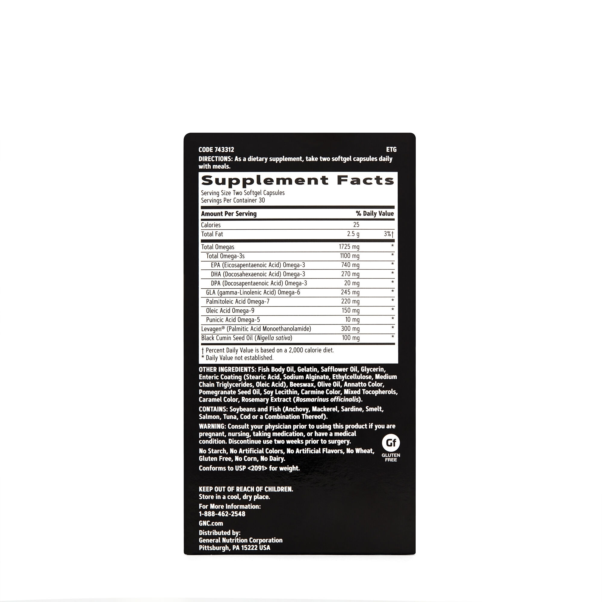 Acizi grasi omega AMP, 60 capsule, GNC