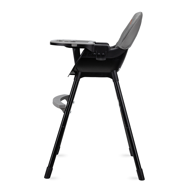 Scaun de masa copii Momi Reki, Piele ecologica, Black