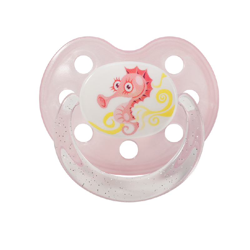 Baby Nova suzeta silicon ortodontica cu inel 2 buc + 18 luni fetita