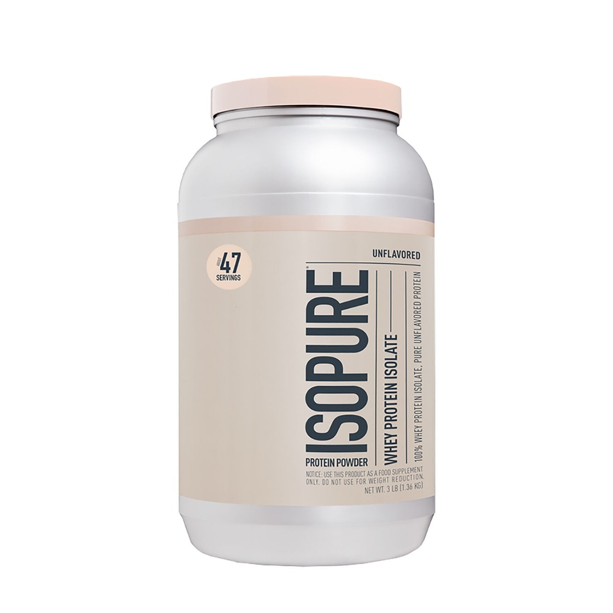 Proteina izolata din zer fara carbohidrati fara aroma Isopure Zero Carb, 1360 g, GNC