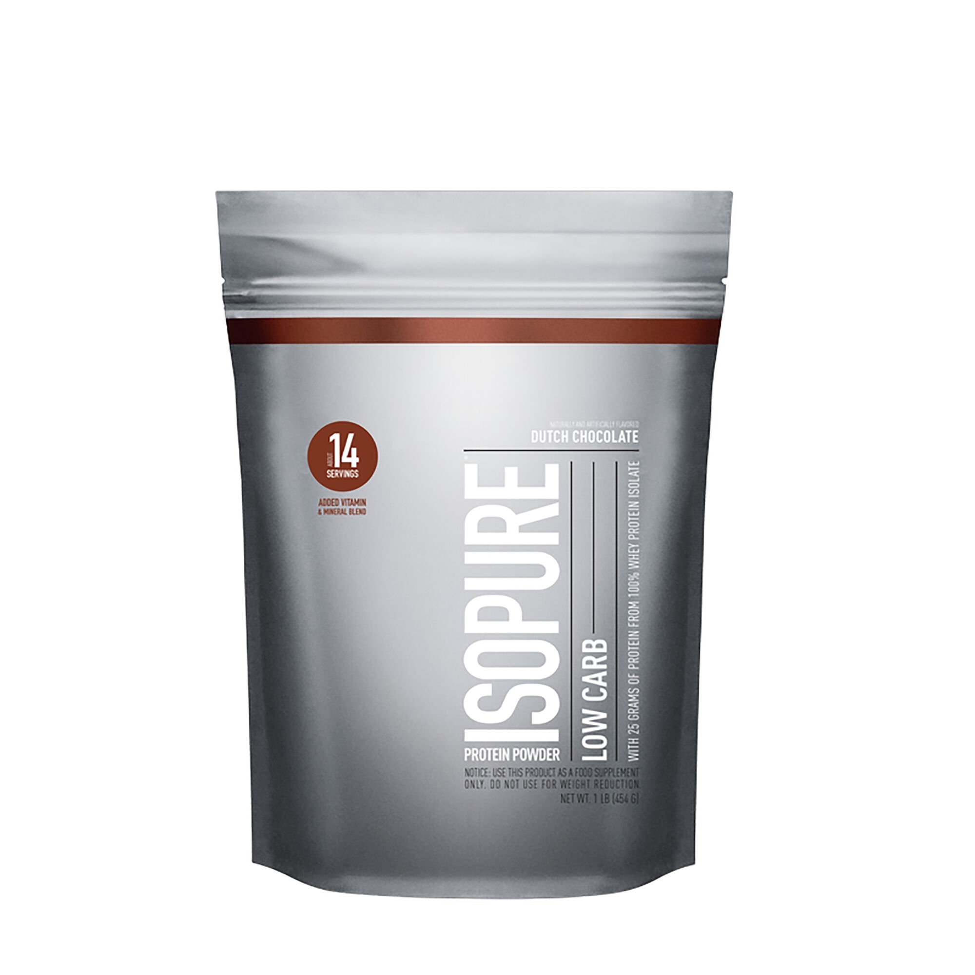 Proteina izolata din zer cu aroma de ciocolata Low Carb, 454 g, Isopure