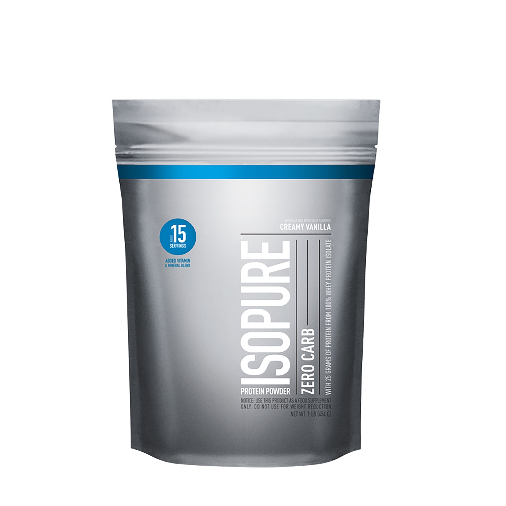 Proteina izolata din zer cu aroma de vanilie Zero Carb, 454 g, Isopure