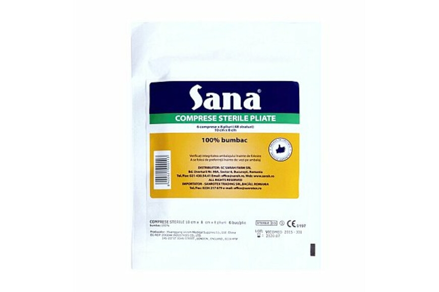 Sana - Comprese sterile pliate 10cmx8cm