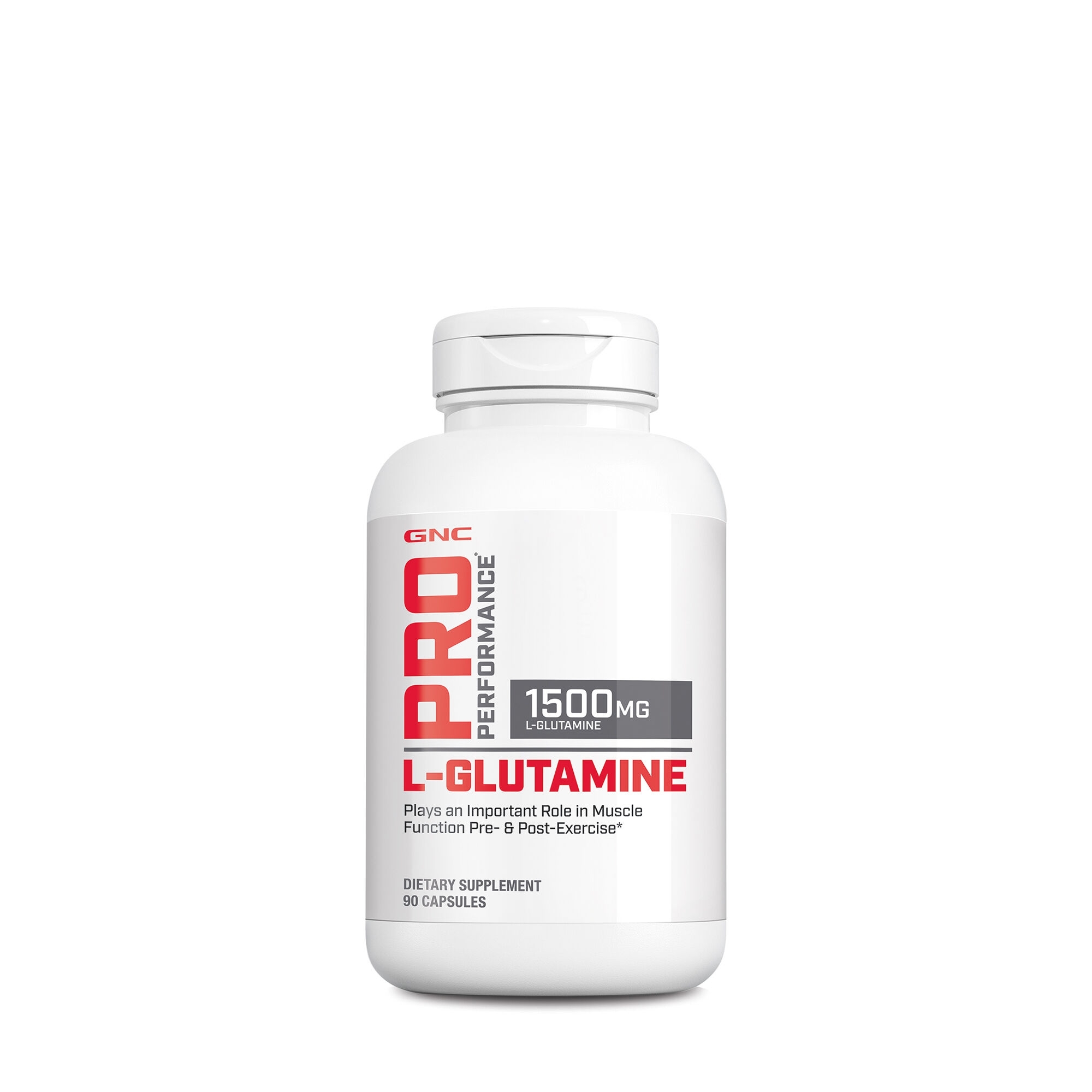 L-glutamina 1500 mg Pro Performance, 90 capsule, GNC