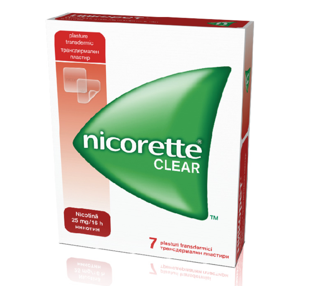 Nicorette® Clear 25 mg/16 ore x 7 plasturi transdermici
