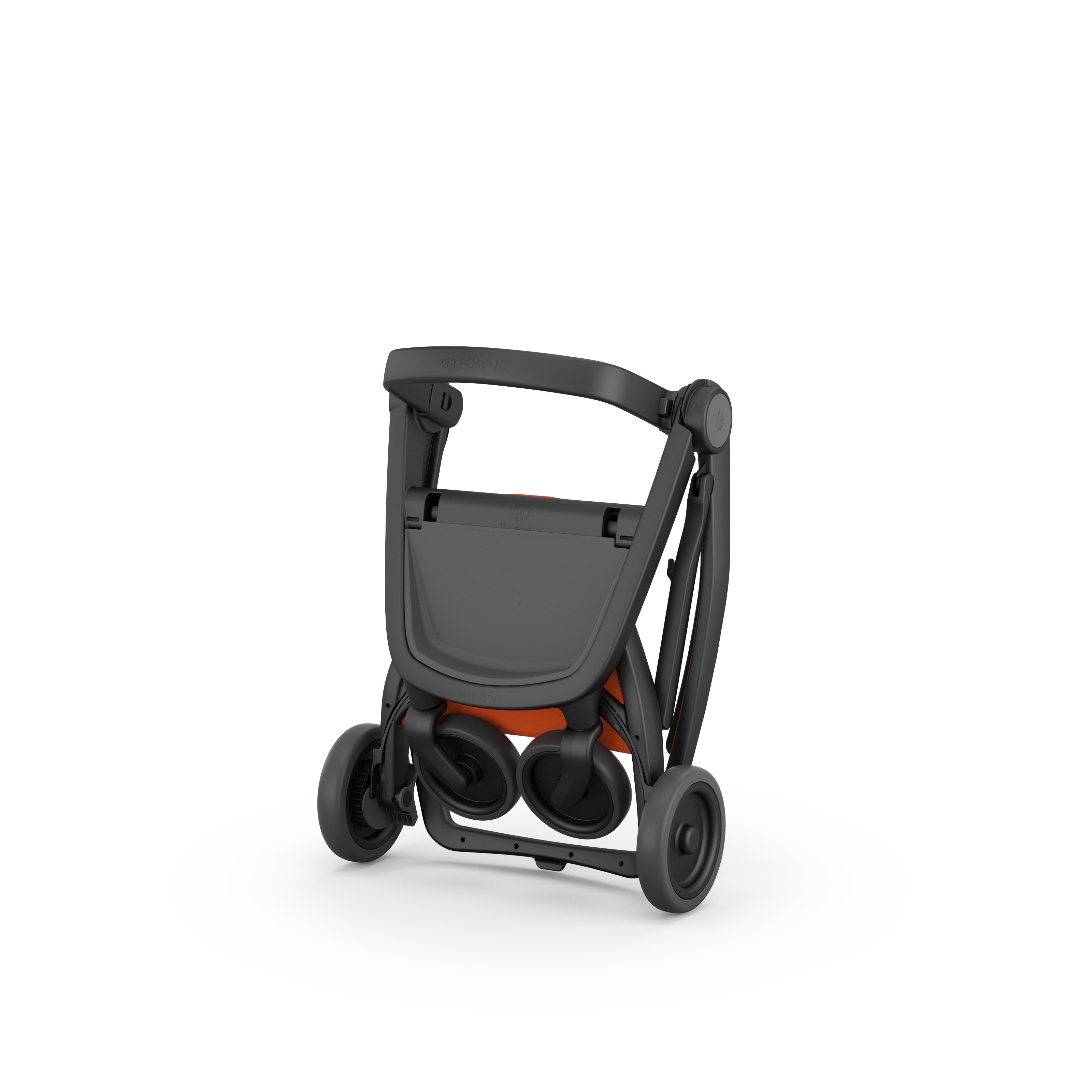 Carucior 2 in 1, Greentom, 100% Ecologic, Black Orange