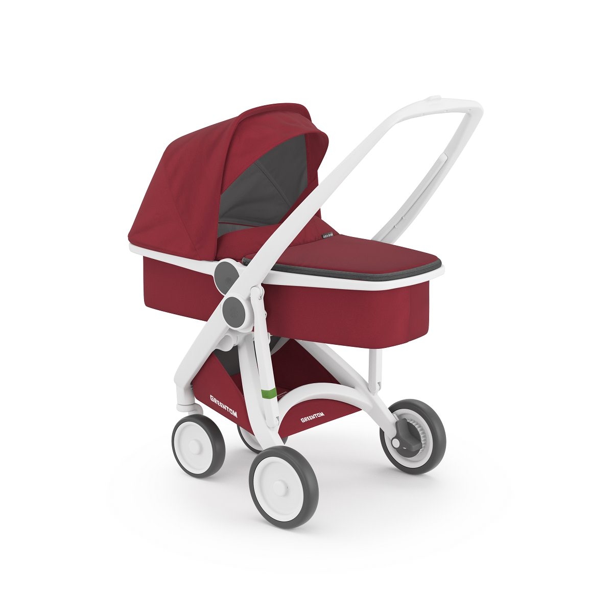 Carucior 2 In 1, Greentom, 100% Ecologic, White Cherry