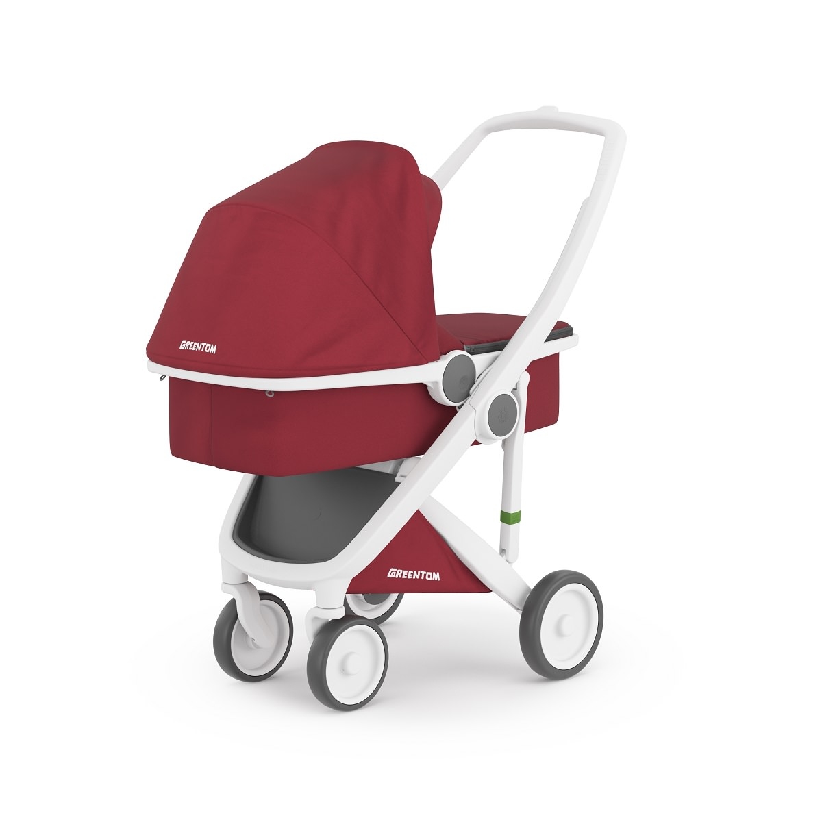 Carucior 2 In 1, Greentom, 100% Ecologic, White Cherry