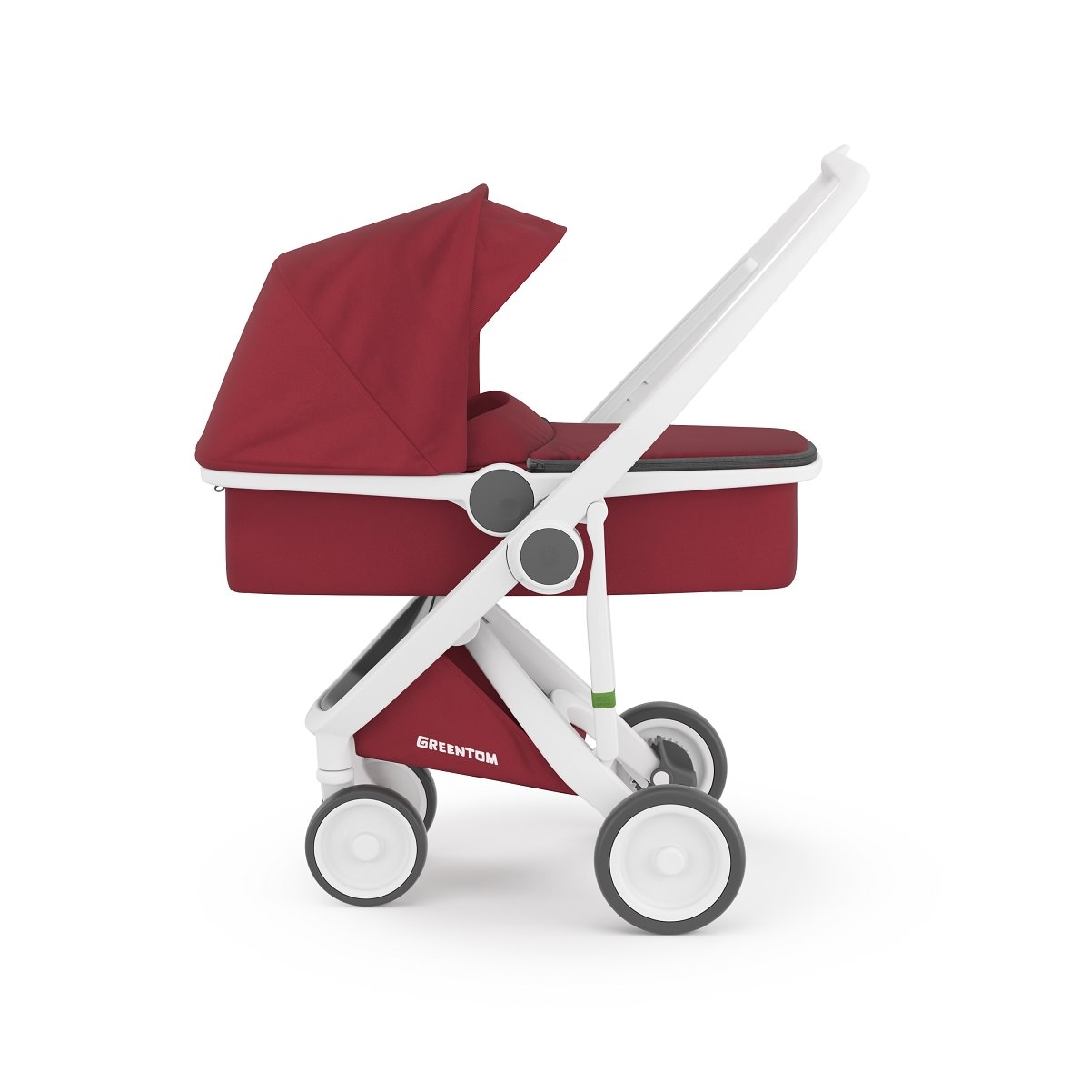 Carucior 2 In 1, Greentom, 100% Ecologic, White Cherry