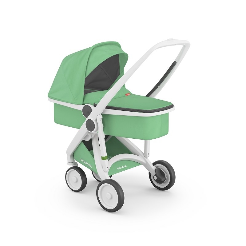 Carucior 2 In 1, Greentom, 100% Ecologic, White Mint