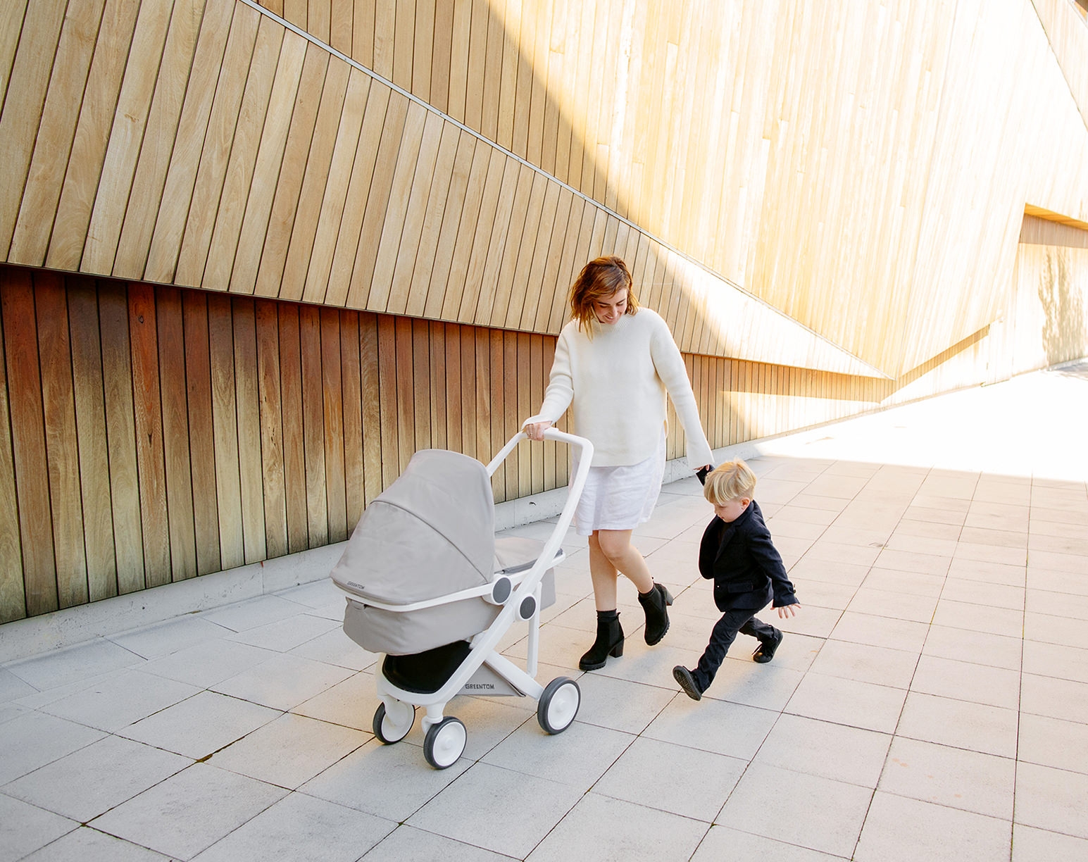 Carucior 2 In 1, Greentom, 100% Ecologic, White Mint
