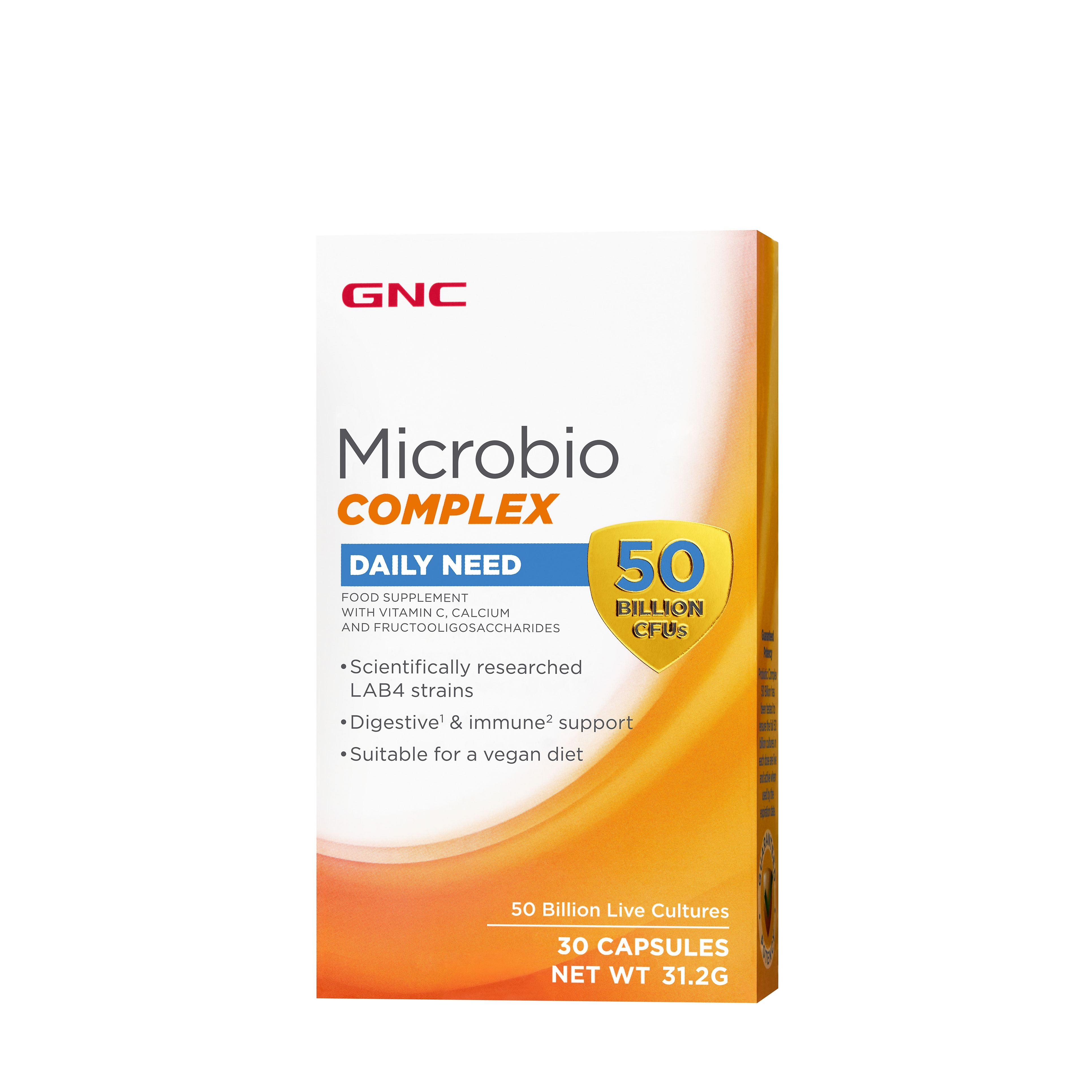 Probiotic patentat cu 50 miliarde culturi vii, 30 capsule, GNC