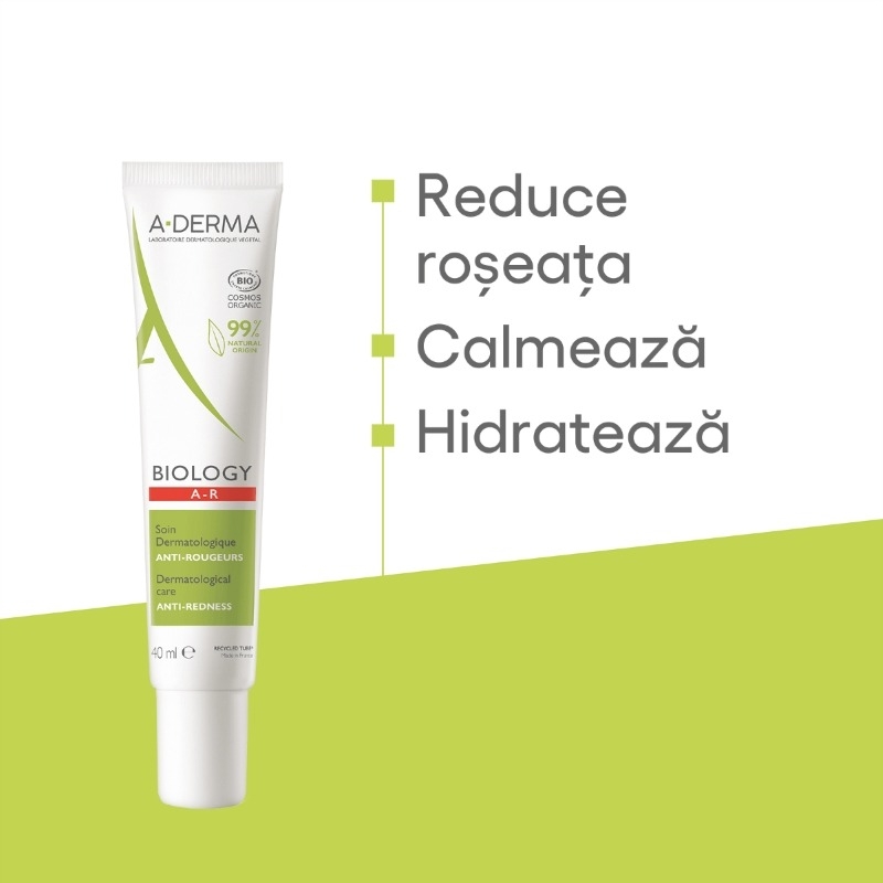Biology AR crema anti-roseata, 40ml, A-Derma