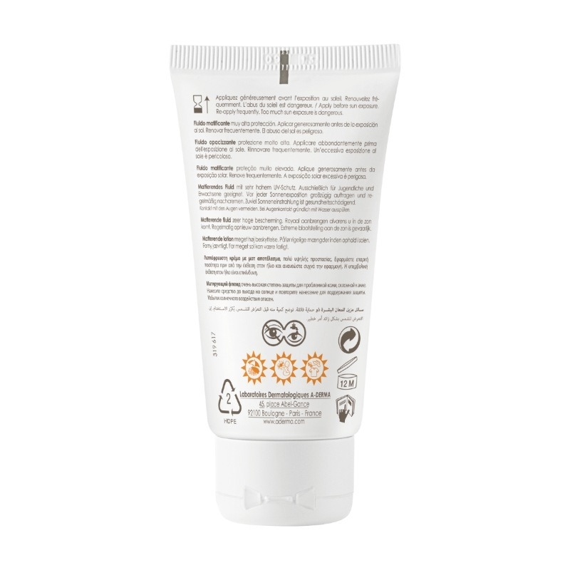 Protect AC fluid matifiant SPF 50+, 40ml, A-Derma
