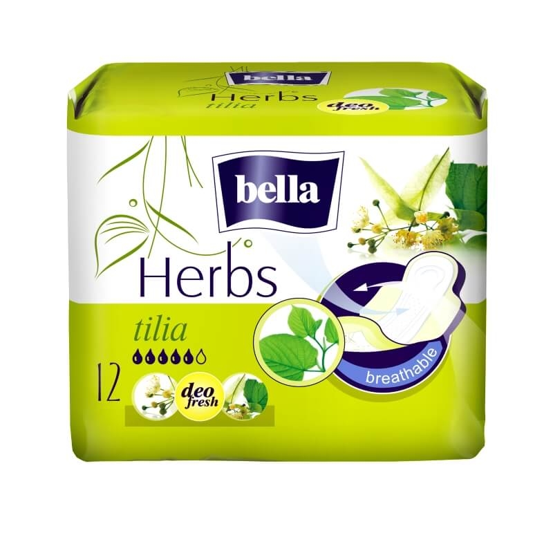 Absorbante Herbs Tilia, 12 bucati, Bella