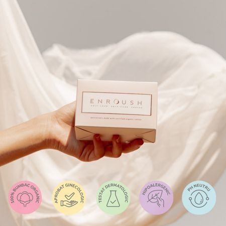 Absorbante din bumbac organic Zilnice, 24 bucati, Enroush Absorbante din bumbac organic Zilnice, 24 bucati, Enroush