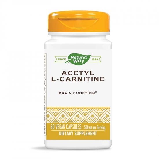 Acetyl L-Carnitine Natures Way, 500 mg, 60 capsule, Secom