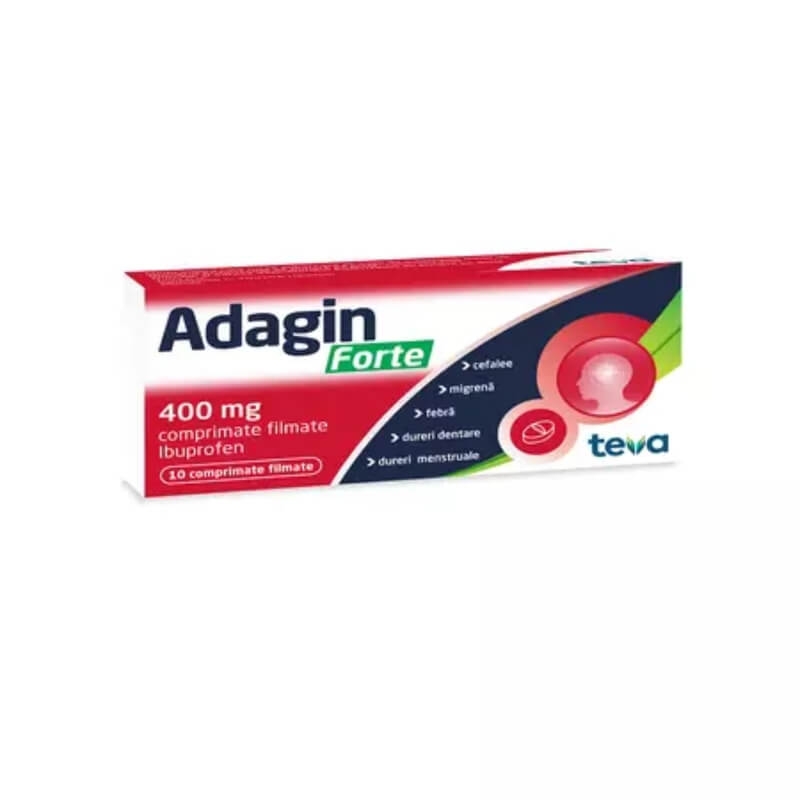 Adagin Forte, 400 mg, 10 comprimate filmate, Teva