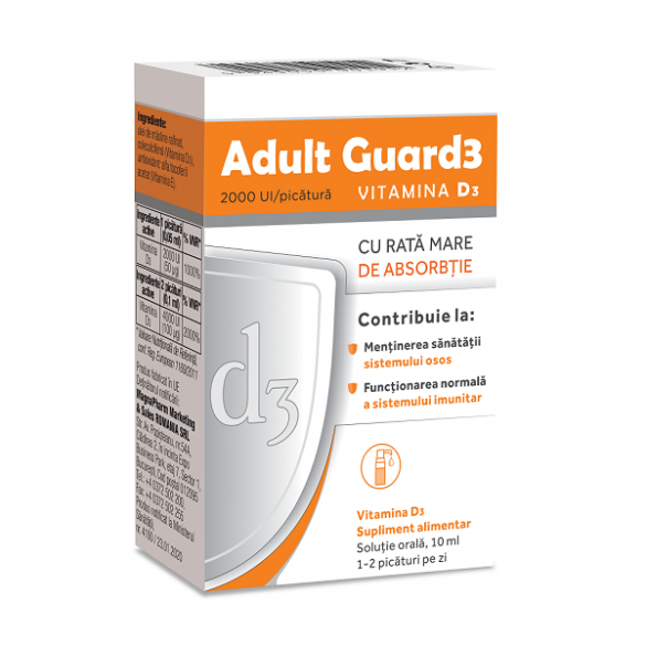 Vitamina D3 Adult Guard3 solutie orala, 10 ml, Magna Pharm