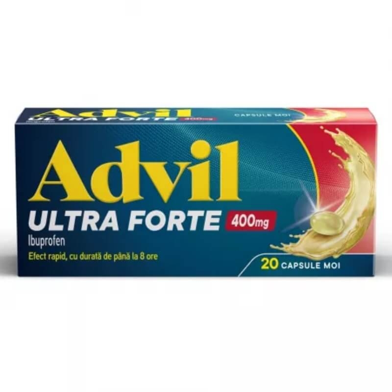 Advil Ultra Forte 400 mg, 20 capsule moi, Gsk