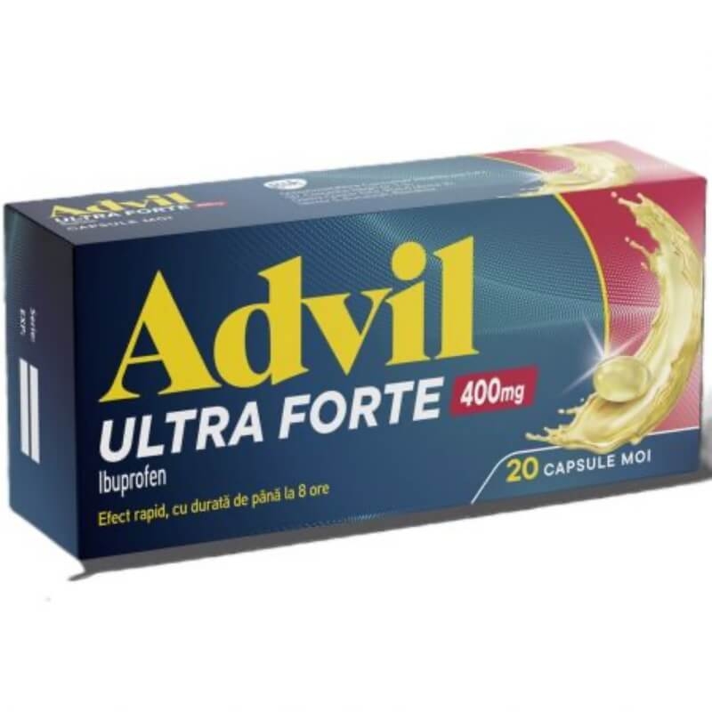 Advil Ultra Forte 400 mg, 20 capsule moi, Gsk