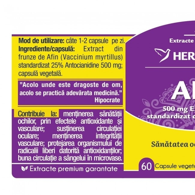 Afin, 60 capsule vegetale, Herbagetica
