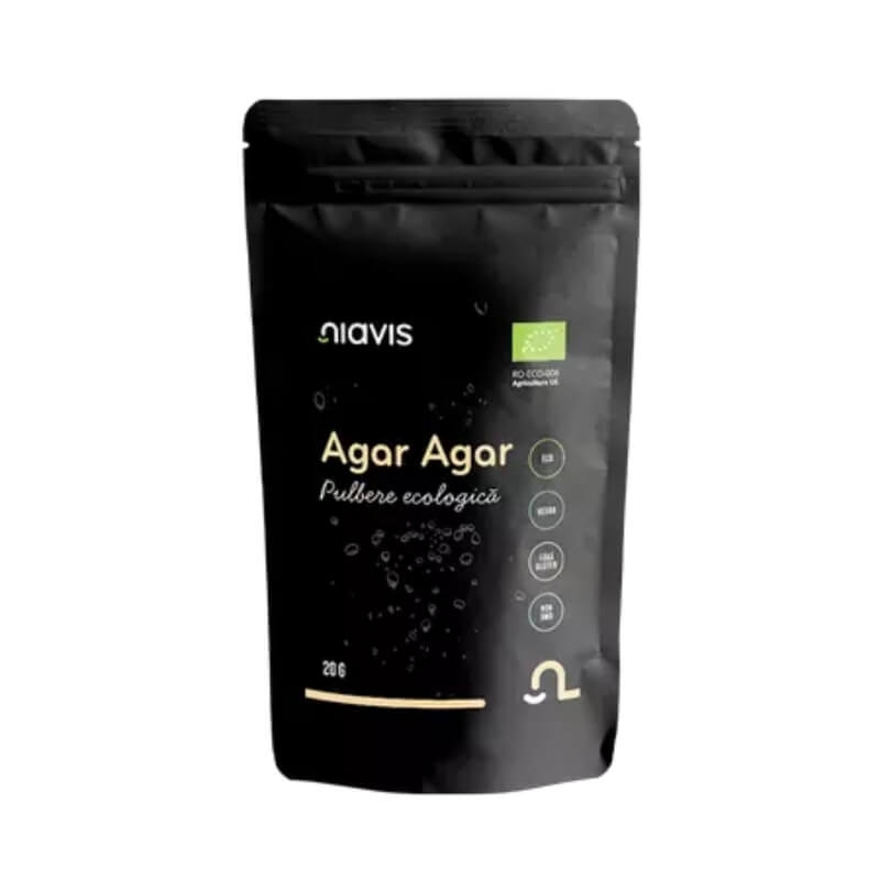 Agar Agar pulbere ecologica, 20 g, Niavis