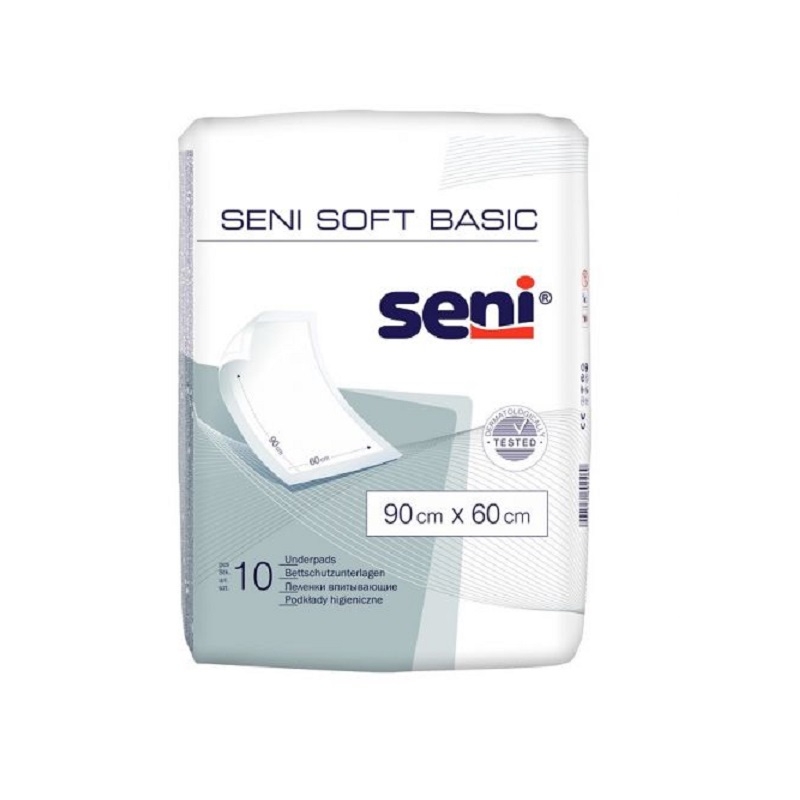 Aleze impermeabile absorbante Soft Basic, 90 cm x 60 cm, 10 bucati, Seni