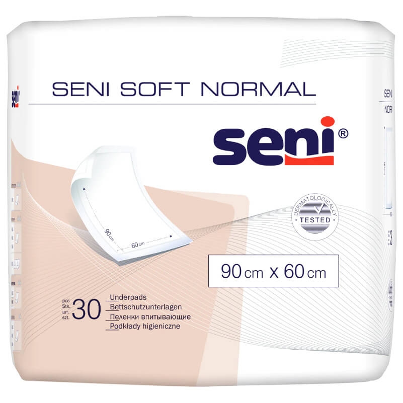 Aleze impermeabile absorbante Soft Normal, 90 cm x 60 cm, 30 bucati, Seni