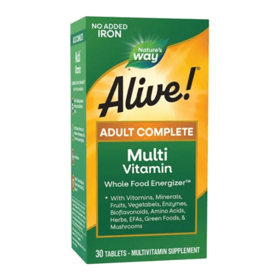 Alive fara fier Natures Way, 30 tablete, Secom