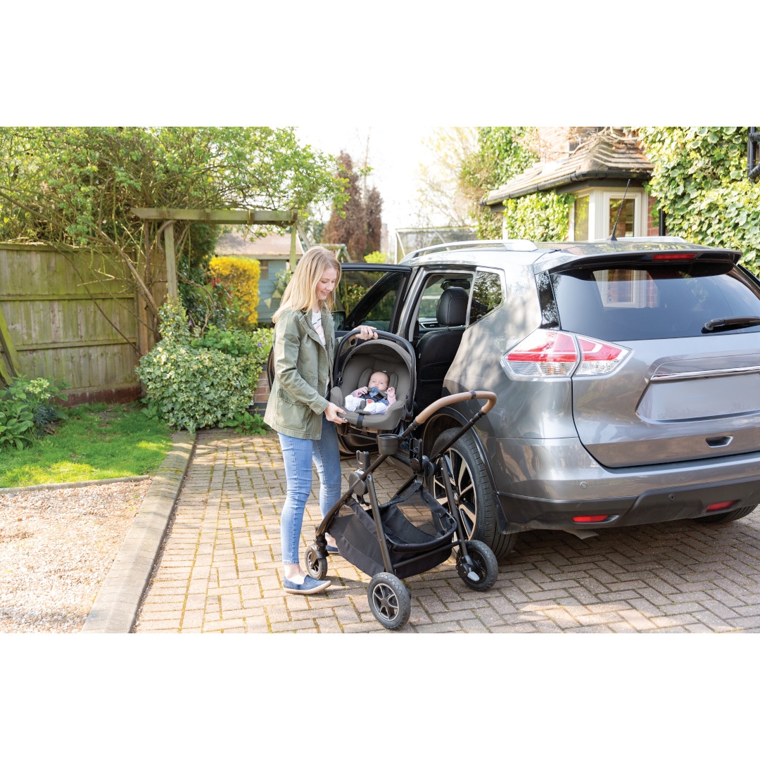 Scoica auto i-Snug 2 cu tetiera reglabila, 40-75 cm, Moonlight, testata ADAC si certificata R129, Joie