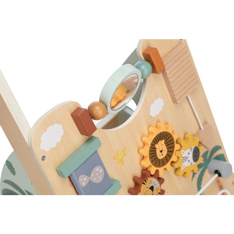 Antepremergator cu multiple activitati, Din lemn, My First Steps, 31.8 x 26.5 x45.5 cm, Free2Play, Safari