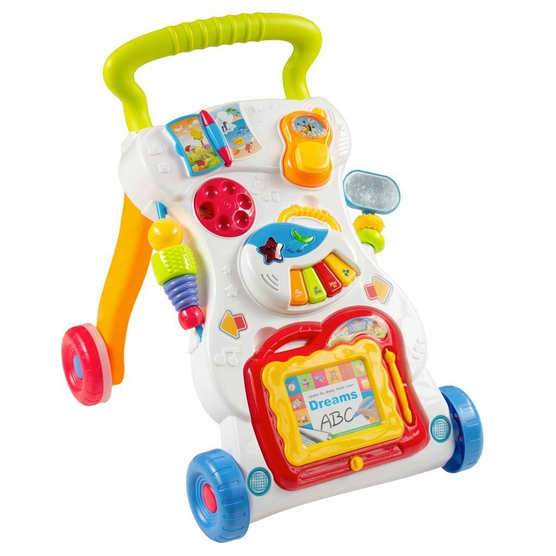 Baby Mix - Antepremergator educational cu sunete si lumini, cu panou detasabil, cu mini pian