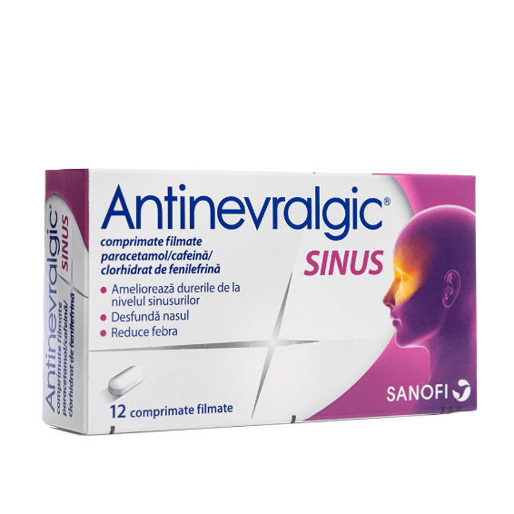 Antinevralgic Sinus, 12 comprimate filmate, Sanofi