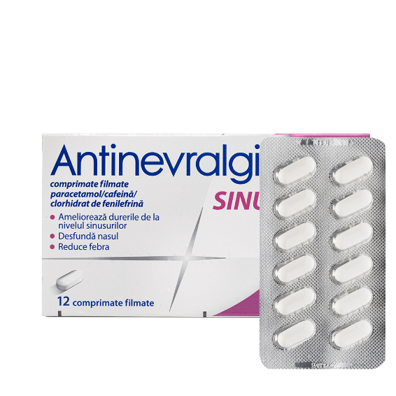 Antinevralgic Sinus, 12 comprimate filmate, Sanofi