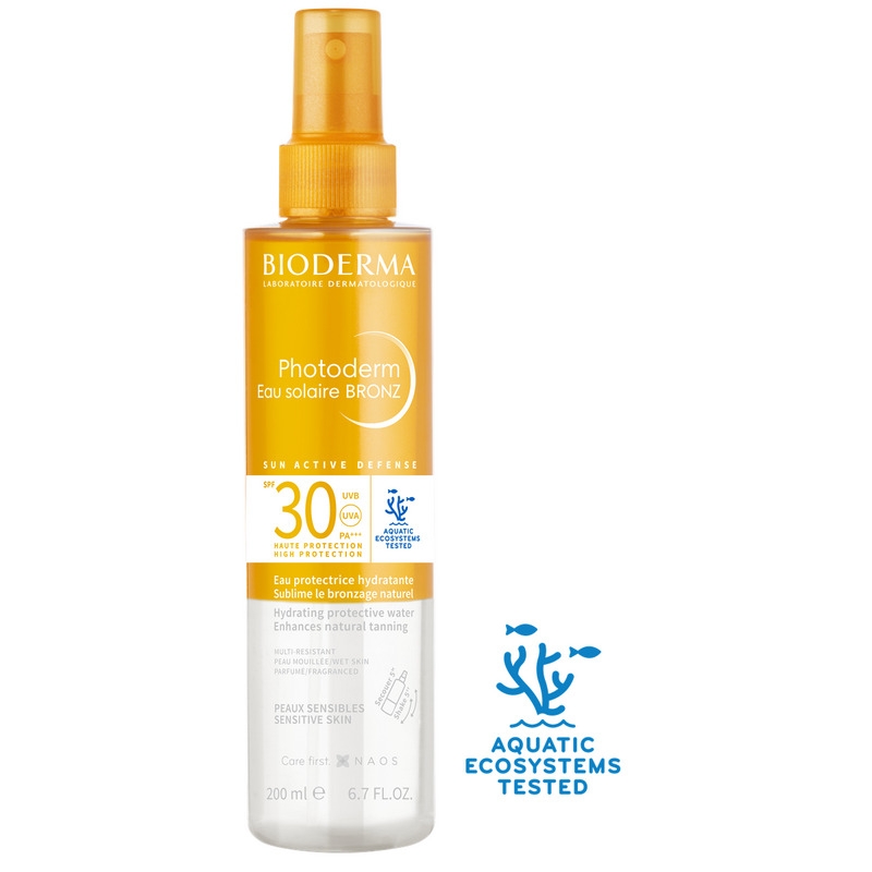 Apa cu protectie solara SPF 30 Photoderm Bronz, 200 ml, Bioderma